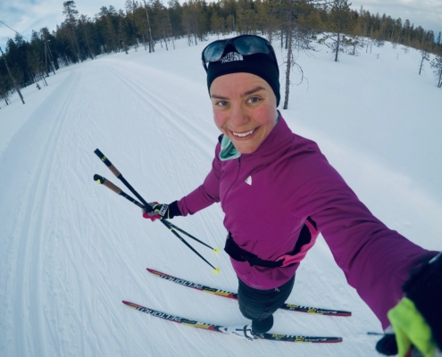 Pyhän hiihtoladuilla - hyvä fiilis tunturissa